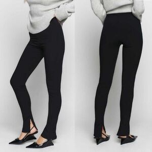 Reformation Graham Zipper Hem Pant in Black, Size Medium